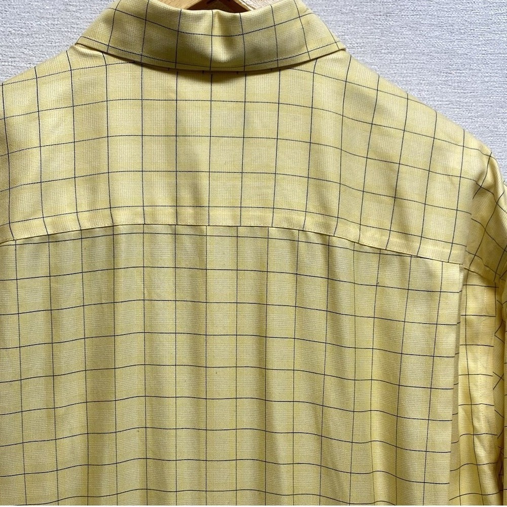 Orvis Button Down Long Sleeve Shirt Yellow/Blue Checked Mens Large - Picture 11 of 11